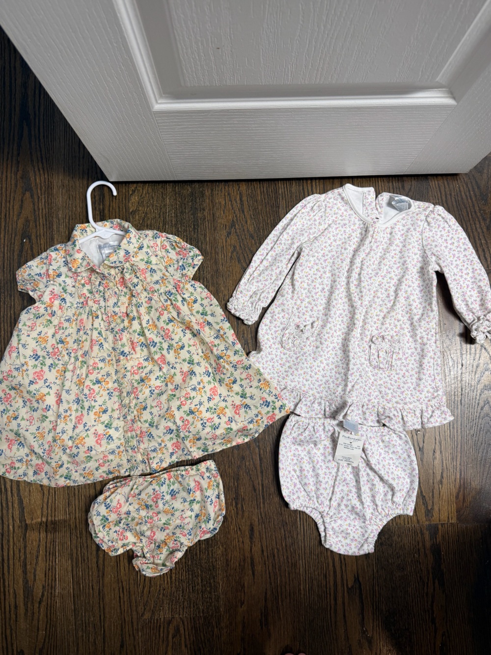 Ralph Lauren Girls Floral Dress and Romper Set - Pink, Cream